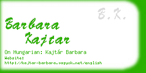 barbara kajtar business card