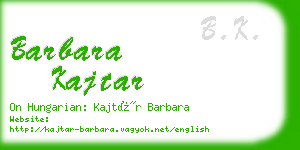 barbara kajtar business card